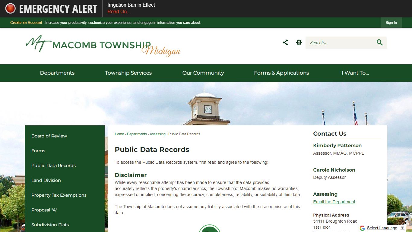 Public Data Records | Macomb, MI - Macomb Township, Michigan