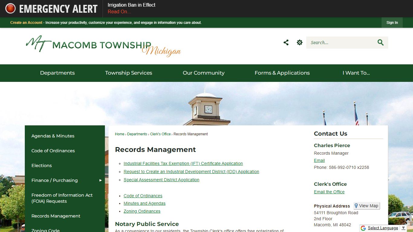 Records Management | Macomb, MI